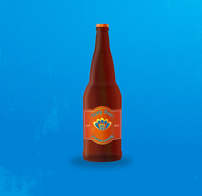 Vintage beer bottle example figma graphic design illustration