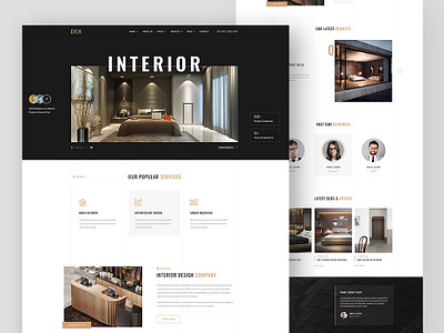 Architecture and Interior Design Template architecture best design best work business company design graphic design illustration interior interior design logo logo design logo work nice template theme top design template ui website design wordpress