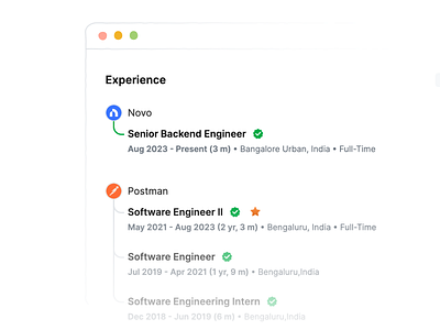 Clean and Minimal Resume Design - Peerlist Profile cv cv design experience light mode pdf resume resume resume design resume template ui design work experience