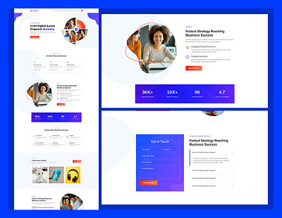 Digital Marketing Website Template 3d advisor animation branding business company consulting corporate design digital market digital marketing finance graphic design illustration logo motion graphics template theme ui wordpress