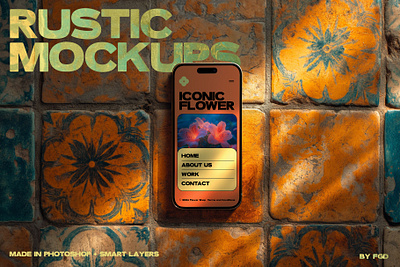 Rustic Devices Mockup artisanal house ipad pro iphone 14 macbook pro mediterranean mock up mockup organic photoshop product design rustic smart layers