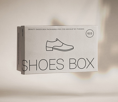 Free Gravity Packaging Shoe Box Psd Mockup box mockup branding mockup packa packaging mockup