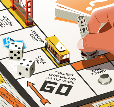 San Francisco Bay conceptual digital donghyun lim editorial folioart illustration isometric travel