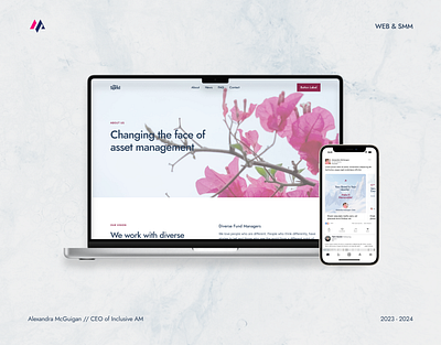 Inclusive AM - Web&SMM adobe after effects animation brand identity branding figma finance linkedin smm social media ui user experience uxui web design