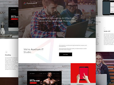 Auxilium IT agency website digital agency landing page