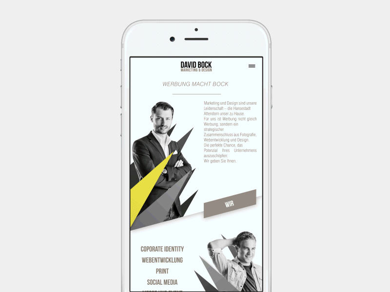 David Bock Website Redesign (WIP) material design parallax ui user interface website