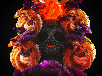 Día de muertos 3d blender muerte octane skull