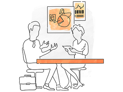 User research capture illustration outline page people quiz ui ux website