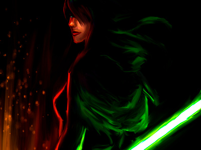 Uma Jedi illustration jedi sith sketch star wars study