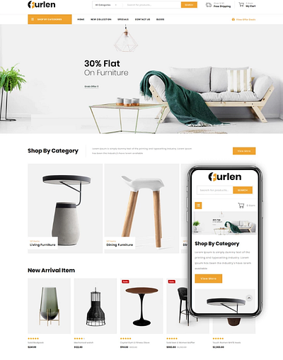 Furlen - Home Decor Store OpenCart Template home decor home decor store home decor template home store open cart open cart template website