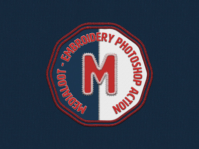 Embroidery Photoshop Action action badges embroidery insignia mockup photoshop