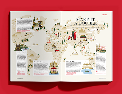 Mandarin Oriental Map architecture asia building castle city editorial europe flat gradient holiday illustration london magazine map minimal simple singapore travel vector world