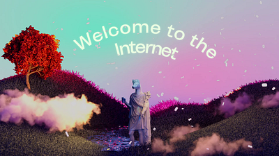 🌳 Welcome to the Internet reel scene ✨ 3d 3d animation animation c4d cg cinema 4d clouds colors design gradient houdini internet light motion motion design motion graphics octane render typography