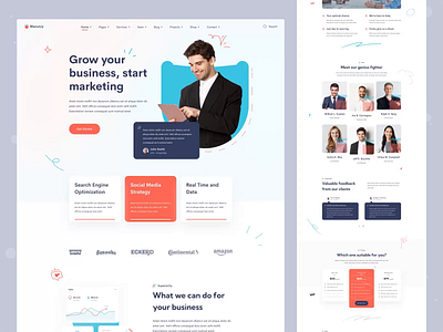 Maruncy | Marketing Agency Website Landing Page Animation - v1 after effects agency agency website animation branding design devignedge interaction landing page landing page animation marketing mhmanik02 motion graphics ui uiux web design webdesign website website animation wordpress theme