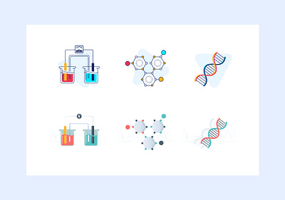Icon design versions design icondesign iconset illustration scienceicons vector