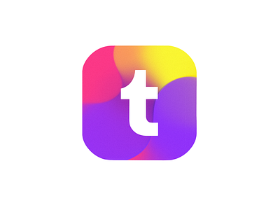 Tumblr app icon - redesign app icon branding clean ui design design challenge gradient graphic design illustration innovation innovative design logo logo design modern modern design procreate rebound redesign ui