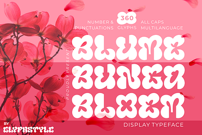 Blumebungabloem Display branding font design handlettering logo pink typography