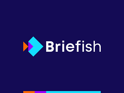 Briefish, short news platform logo design, folded paper note arrow arrows brief notes briefish briefly fast fast forward fish folded paper logo logo design news newsfeed note origami platform playful post it note short speed