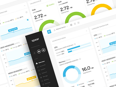 Spear app design minimal nas ui user experience user interface ux web app