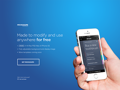 Mockuuups: Free iPhone 5S templates