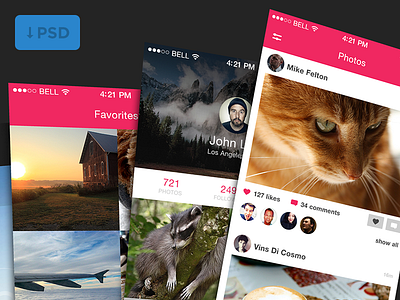 Photo app Free PSD