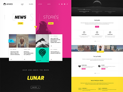 Antares app clean design joomla minimal rockettheme template ui user experience user interface ux web design