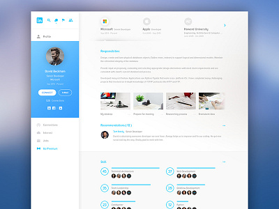 Linkedin Redesign White app application clean concept design linkedin redesign ui ux web website white