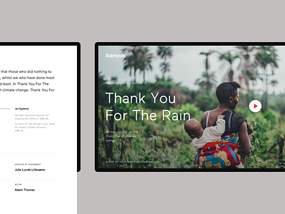 Banyak – Film & Documentary Production agency design film microsite movie portfolio ui ux web website