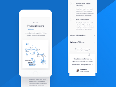GC2 🏝 blue business gradient illustration iphone mobile testimonial ui ux web website