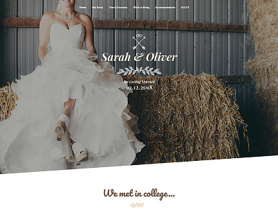 Free Wedding Webpage PSD Template Giveaway giveaway template webdesign website wedding wordpress wordpress template