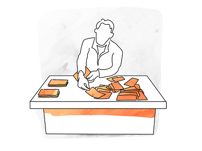 Card sorting capture card card sorting design illustration interace outline page people sorting ux web website