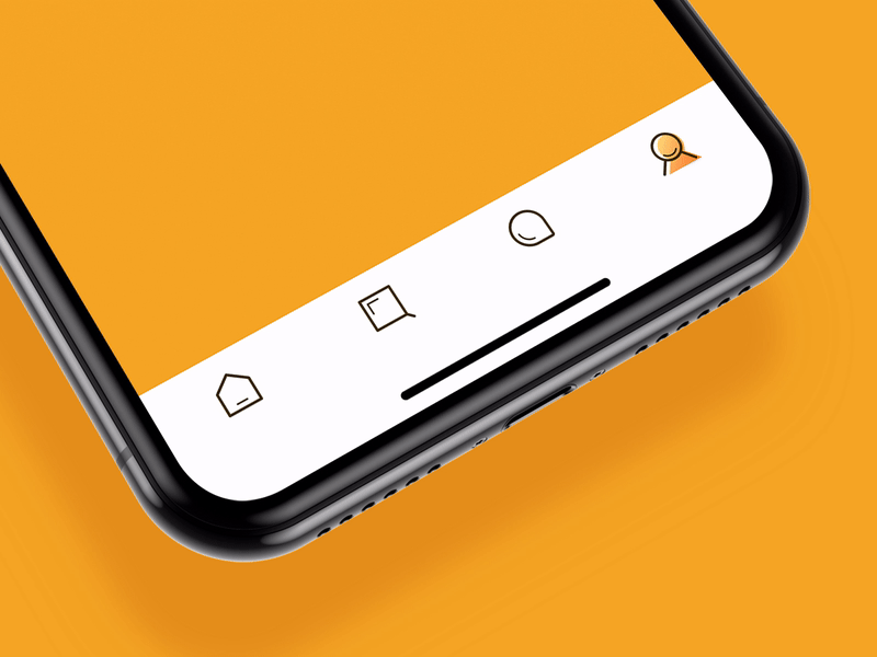 Tabbar icon motion design app design emotional icon illustration motion tabbar ui