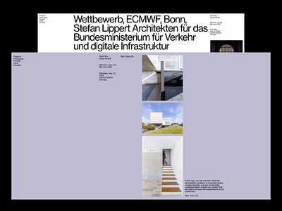 Archived work architecture clean grid layout typography web website whitespace