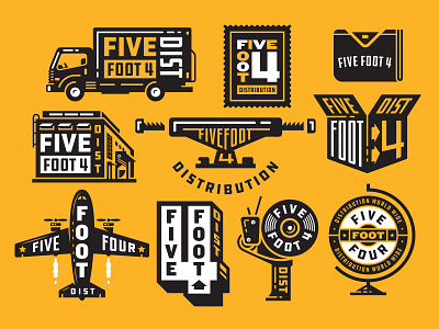 Icon & type distribution icon illustration type