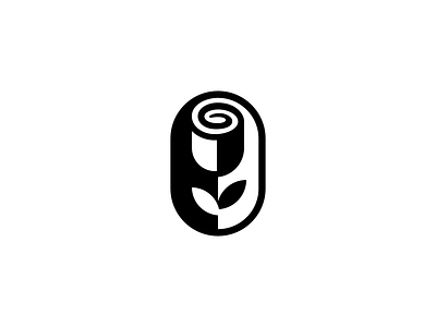 Rose Logo Design badge beauty black and white branding classic flower graphic design grow logo mihai dolganiuc design natural nature negative space premium solid timeless