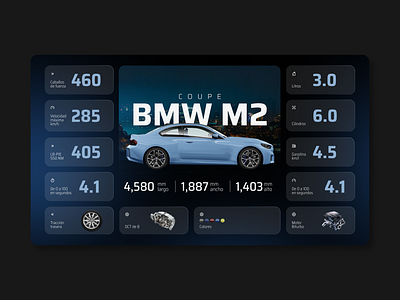 BMW Dashboard | Car specs. bmw car designer graphic design ui