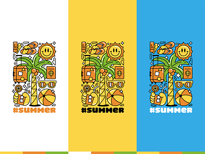 Summer branding coctail design drink graphic design hot icon icon set illustration logo passport place smile summer sun sunglasess ticket travel vacation vector