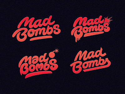 Mad Bombs logotype / packaging bold bombs branding calligraphy custom flow food fun graffiti iconc identity lettering logo logotype original packaging script standout street type