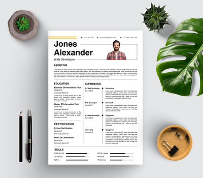 Resume / CV Template branding canva template cover letter curriculum vitae cv cv design cv template graphic design modern resume professional resume resume resume design resume template