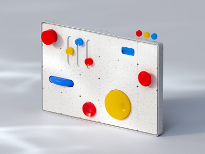 Playful 3d Ui Elements 3d bauhaus button c4d cinema4d clean composition design graphic design illustration interface landing page lighting minimal minimalistic octane render pack playful render ui