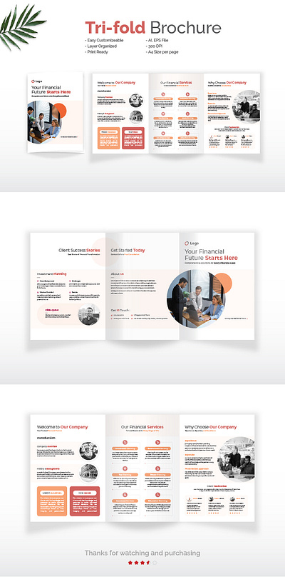 Financial Business Proposal Tri-Fold Brochure Template a4 booklet brochure brochure template business proposal clean corporate brochure corporate financial creative creative brochure financial financial brochure graphic design marketing template print print template proposal tri fold trifold trifold brochure