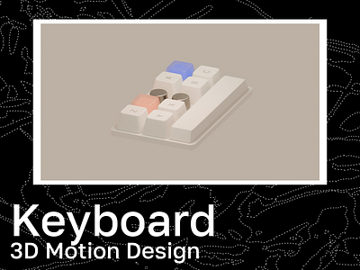 Keyboard // 3D Motion Design 3d animation geonodes motion graphics
