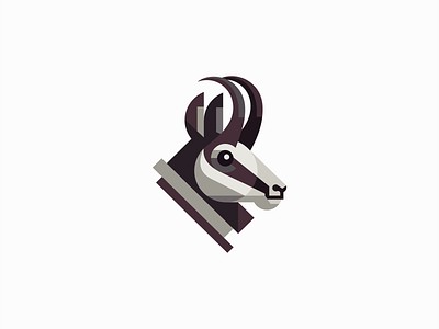 Geometric Chamois Logo abstract animal branding chamois design emblem geometric goat horns icon identity illustration logo mark modern mountain nature outdoors symbol vector