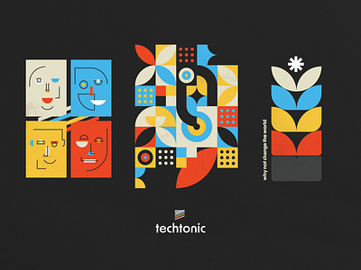 Techtonic Poster Art 2 branding creative direction design graphic design illustration print vector
