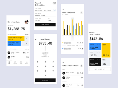 Financial App - Editorial Layout app bank categories charts dashboard design editorial expenses finance app income money monthly payment saving stats subscription transactions ui ux