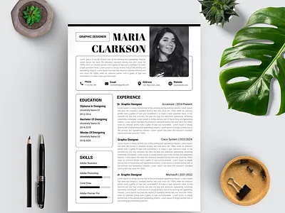 Resume / CV Template branding canva template cover letter curriculum vitae cv cv design cv template graphic design modern resume professional resume resume resume design resume template