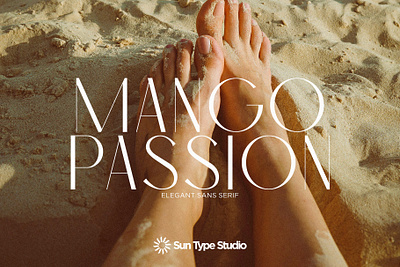 Mango Passion - Elegant Sans Serif branding elegant font logo logotype mango modern passion peach sand sans serif summer sun type type design typeface typography ui unique