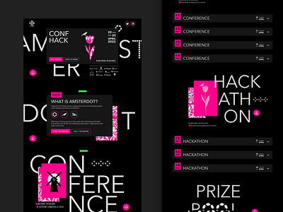 Web design for the Polkadot conference in Amsterdam in 2022 branding design graphic design illustration logo typography ui ux vector webdesign