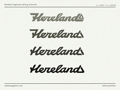 Hereland _ logotype branding calligraphy custom design flow handmade highend idenity innovative lettering logo logotype process properties script solid type unique wordmark