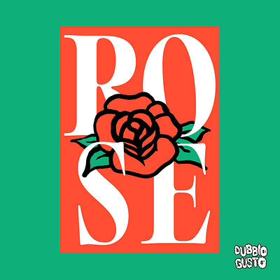 Rose Poster graphic design illustration typography
